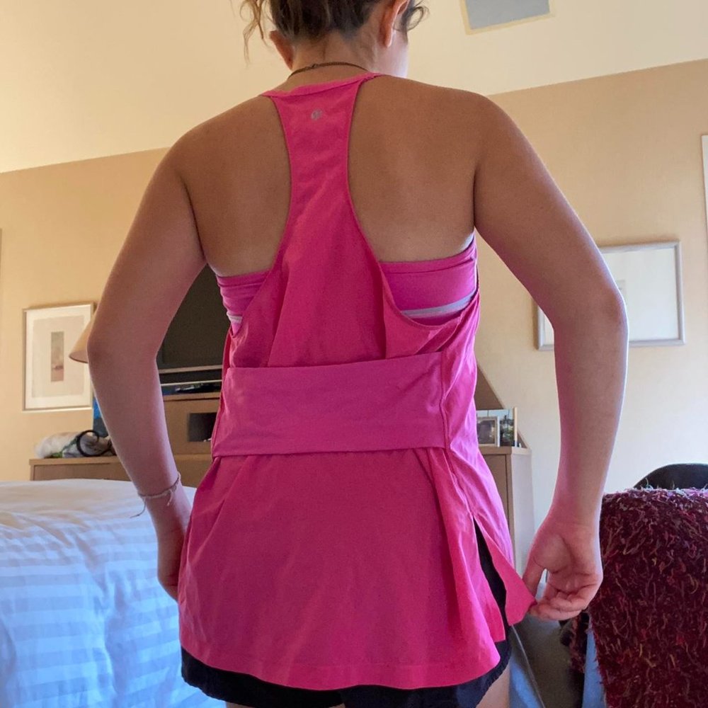 Hot pink Lululemon tank top